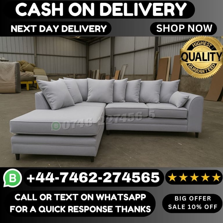 image for Halloween Mega Sale: Luxurious Plush Velvet Corner & 3+2 Seater Sofas!