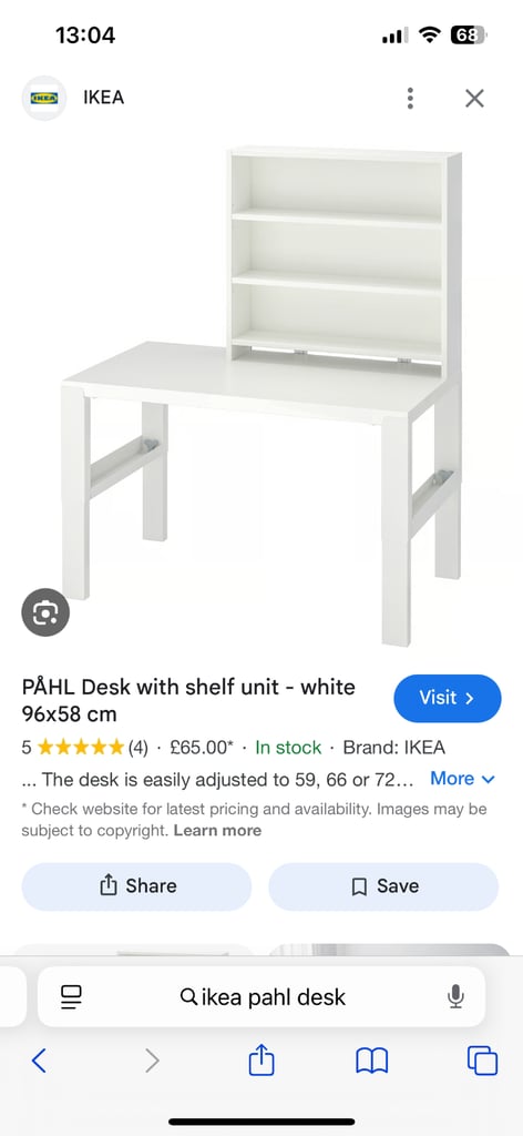 image for IKEA Pahl desk 