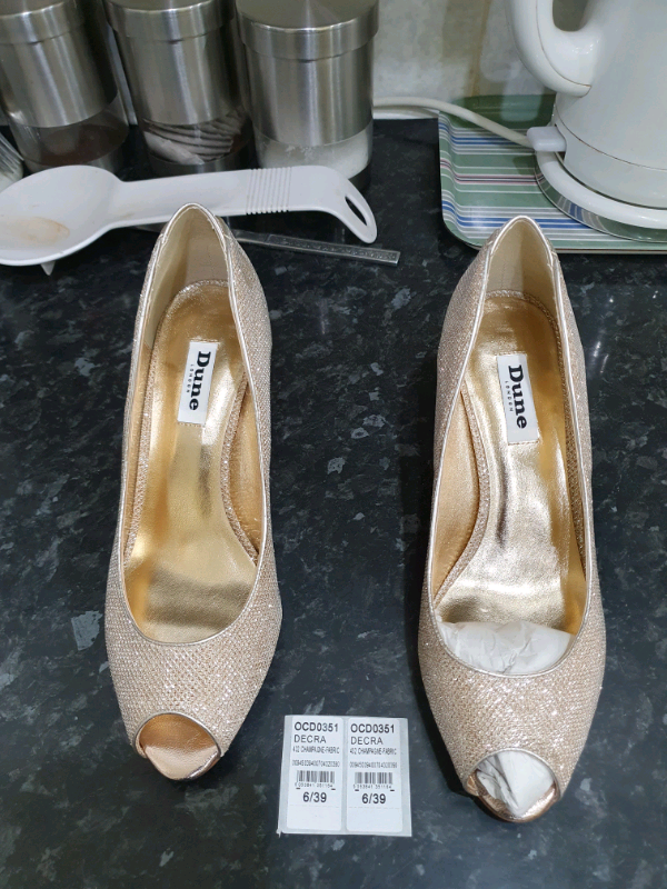 image for Ladies Dune Champagne Court Heels