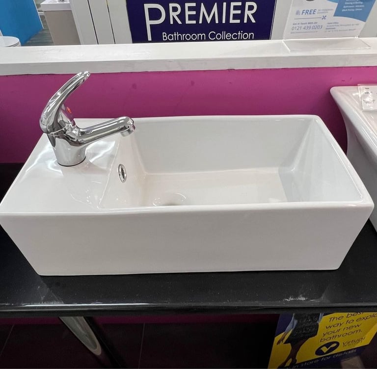 image for Clearance Counter Top Basin 480 x 240mm RRP £70 Our Price £30