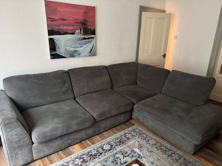 Corner sofa grey 2 years old from DFS