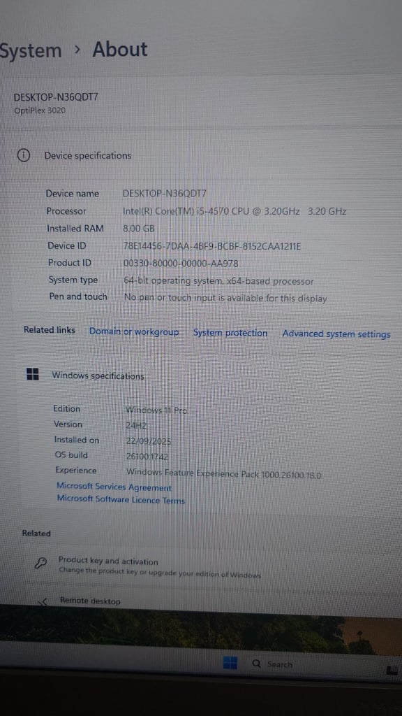 DELL OPTIPLEX 3020 CORE i 5 DESKTOP  PC 