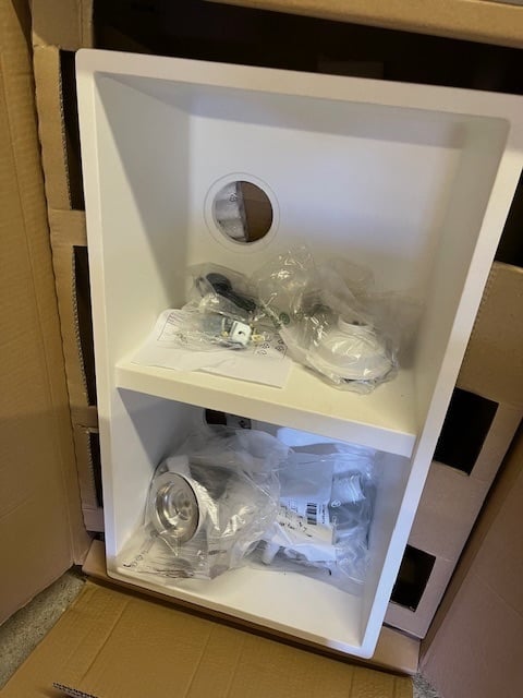 Brand new Rangemaster Oridian 2 bowl under mount kitchen sink