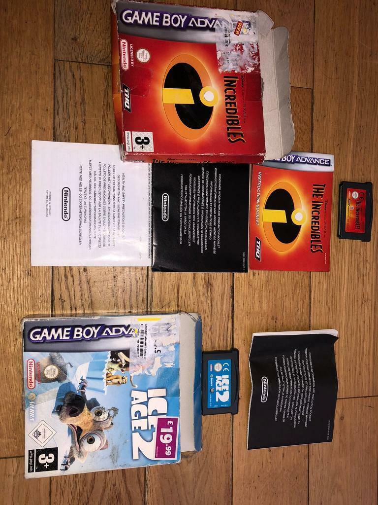 Ice Age 2 & The Incredibles Gameboy Advance Games 