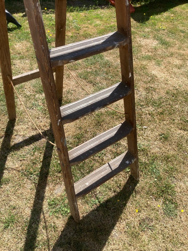 Vintage wooden ladders 