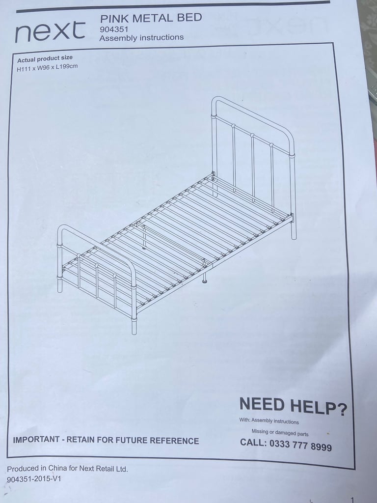 Single metal bed frame with mattress