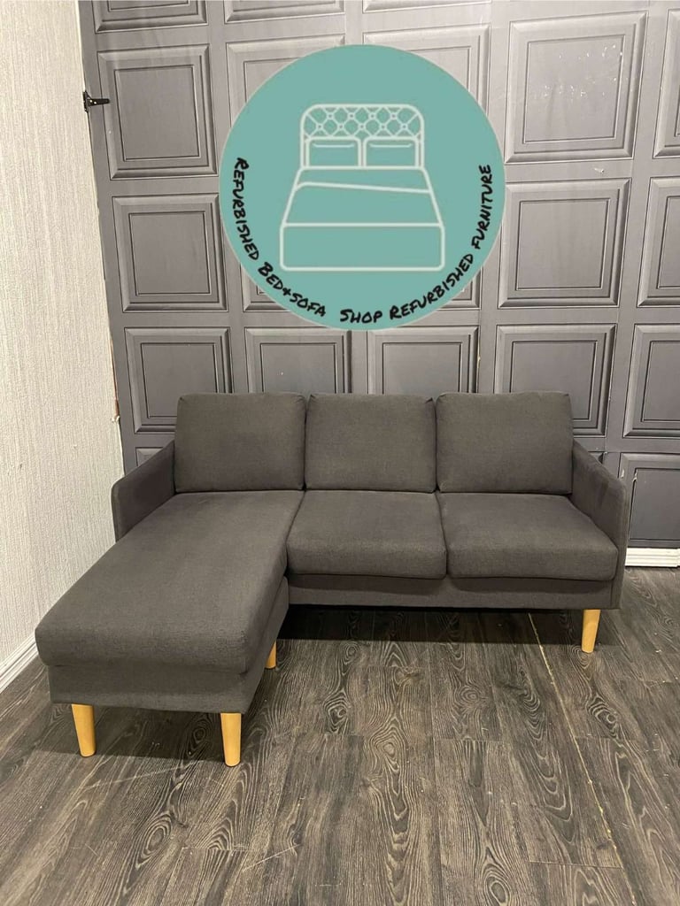 image for Small grey corner sofa 