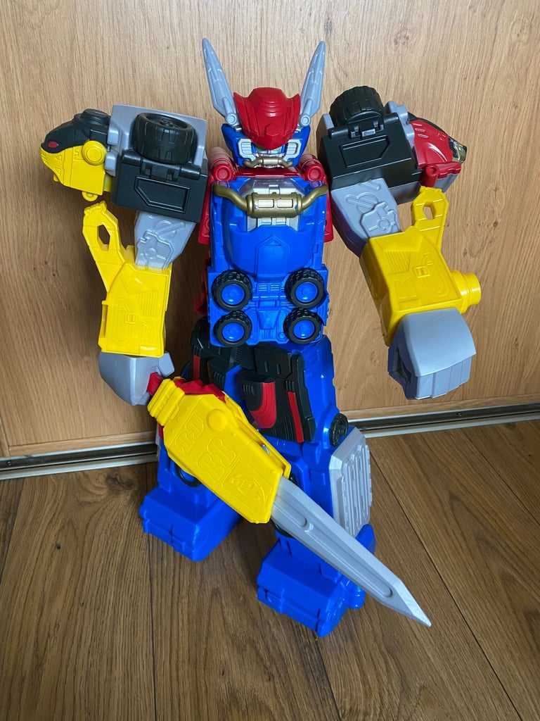 LARGE 20" POWER RANGERS BEAST MORPHERS BEAST-X MEGAZORD ACTION FIGURE WITH SWORD HASBRO 2019