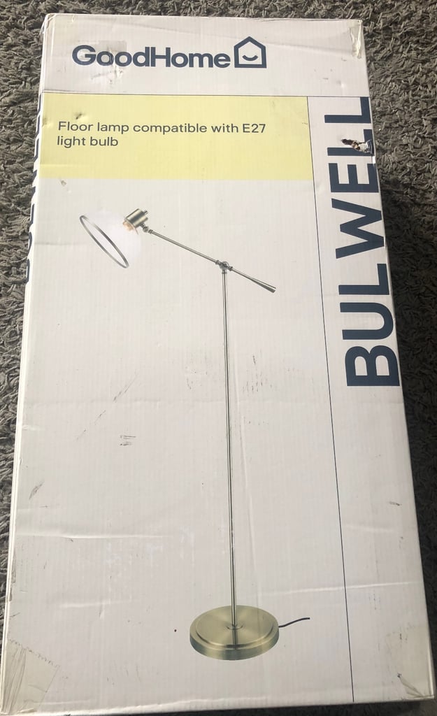 Gold Floor Lamp , New & Boxed