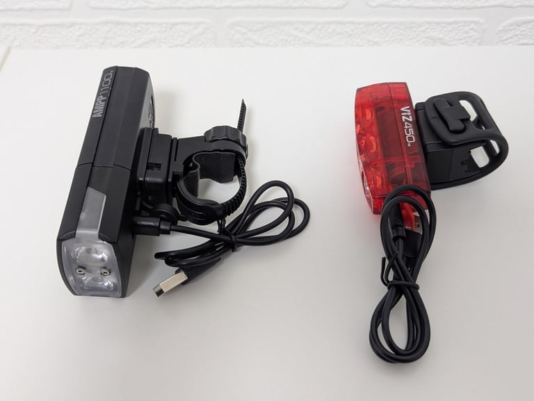 Like New CatEye AMPP1100 Front & CatEye VIZ 450 Rear LED Bicycle lights / FREE LOCAL DELIVERY