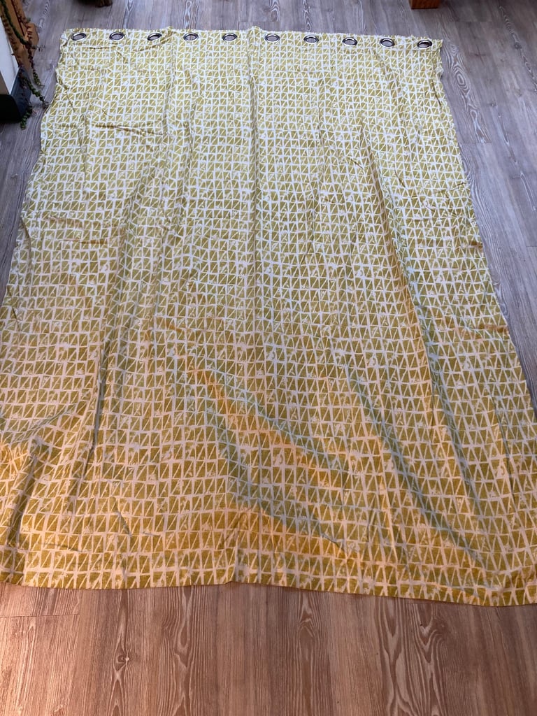 image for Green and white patterned curtains