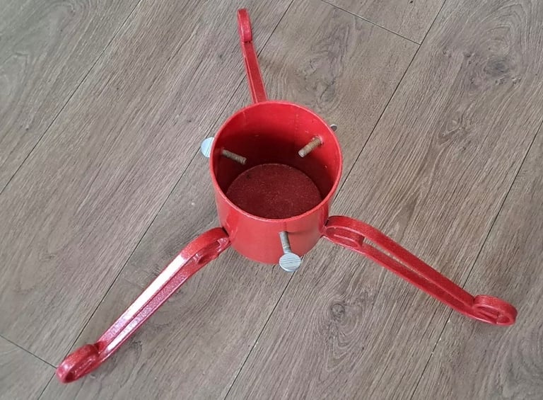 Red Christmas tree stand 