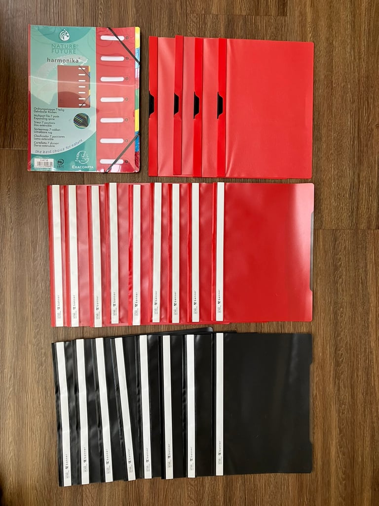 Stationery: Exacompta Harmonika 7-part File & 21 A4 project foldes.