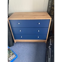 Blue 3 chest of drawers 