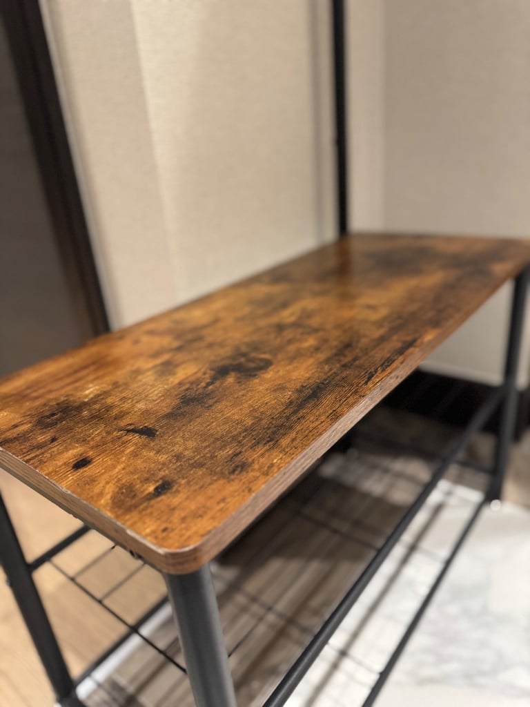  Industrial Style Hallway Coat Rack with Bench & Storage – Second-hand