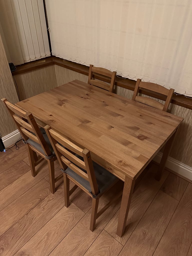 image for IKEA dining table and 4 chairs
