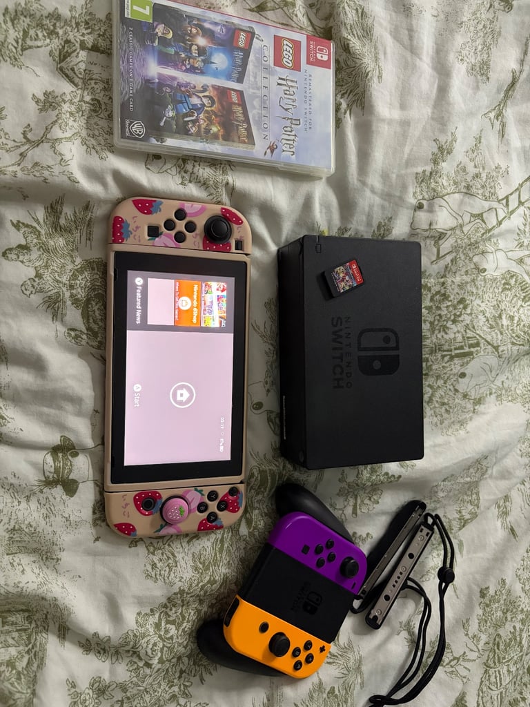 image for Nintendo Switch, extra joy-cons and games