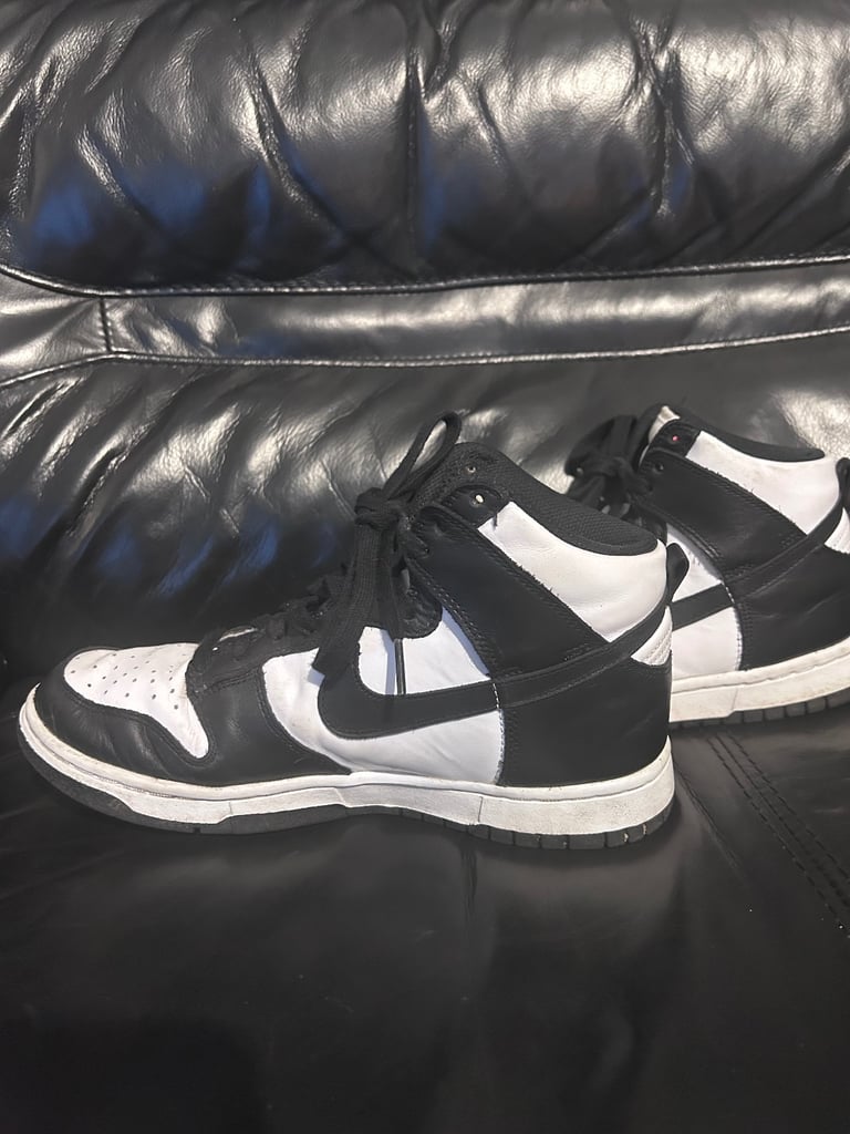 Nike air panda dunks hi tops