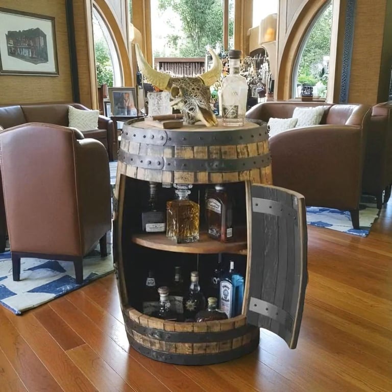 image for Whiskey Barrel cabinet