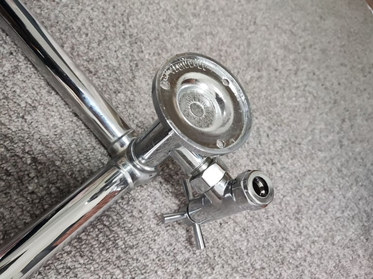 Chrome on Brass vintage style towel radiator.