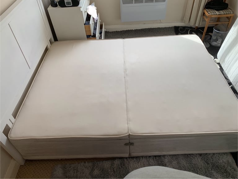King-Size Bed + Headboard + IKEA Mattress + Chest of drawer