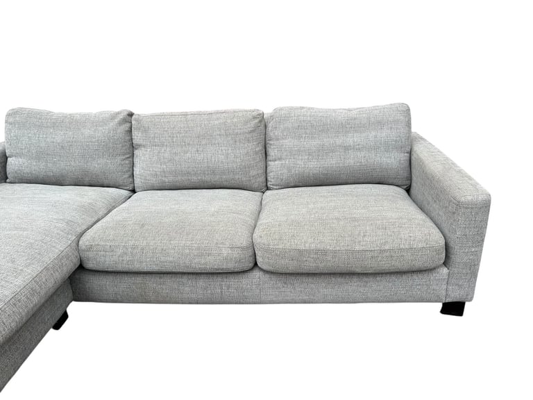 Delivery Available - Grey DFS Corner Sofa