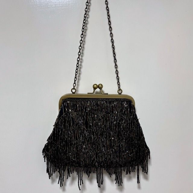 ASOS Revive Vintage Iridescent Hand Beaded Bag in Black £40.