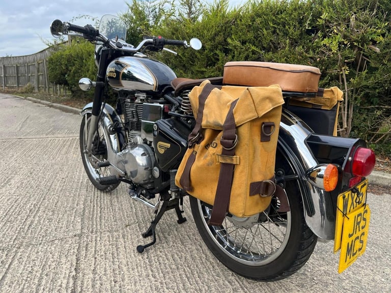 2015 15 ROYAL ENFIELD BULLET CLASSIC EFI MODERN RETRO CHROME  BLACK FI PANNIERS