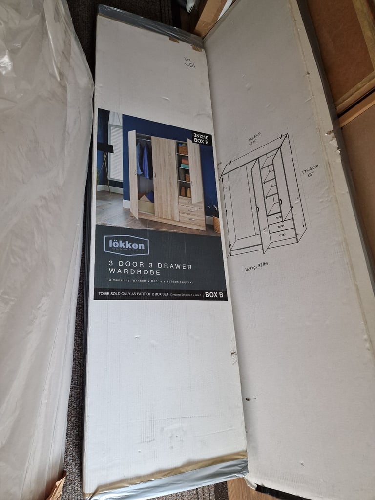 Lokken 3 door wardrobe - New