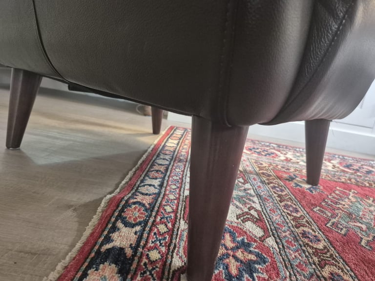 John Lewis Brown Leather Club Chair