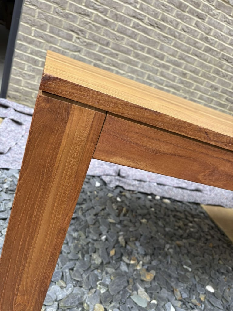 10-Seater Teak Dining Table & 8 chairs