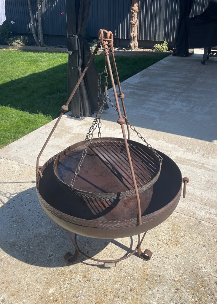 image for Kadai fire pit with hanging tripod 