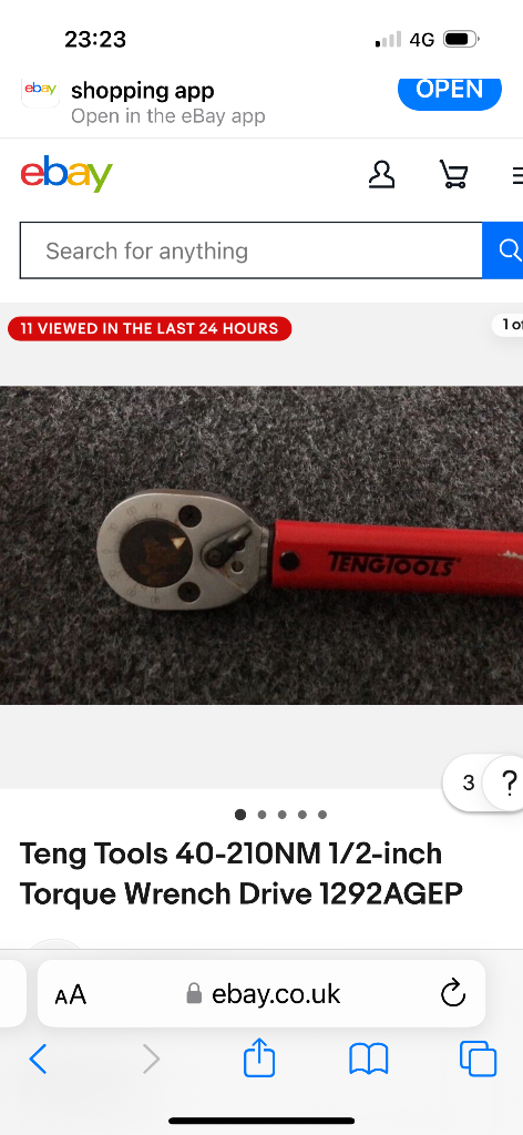 Brand new teng tools torque wrench 1/2 drive