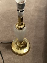 Lamp in gold, brass and glass, excellent condition