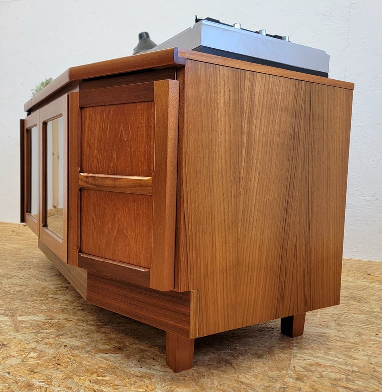 Retro Nathan Squares Teak Sideboard/TV Unit/Record Cabinet - Mid Century G-Plan Era