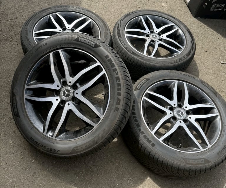SET OF 4 MERCEDES BENZ ALLOY WHEEL RIM BLACK DIAMOND A1564010100 TYRES RIMS