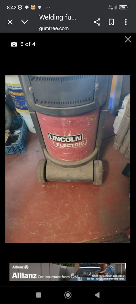 Welding fume extraction unit 