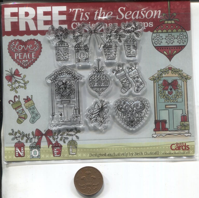 5 Sets of Christmas Silicon Clear Stamps - NEW & SEALED