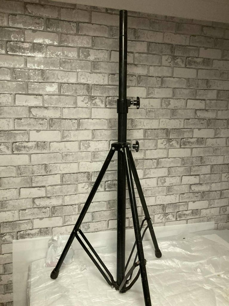 Thomas PA Speaker Stand Black Single Heavy Duty 35mm Disco DJ Tripod