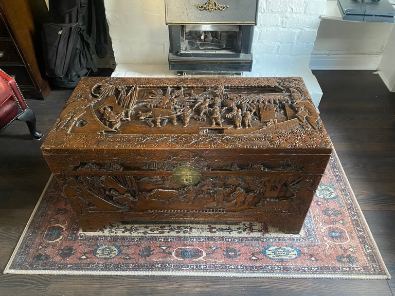 Hand Carved Chinese Camphor Trunk