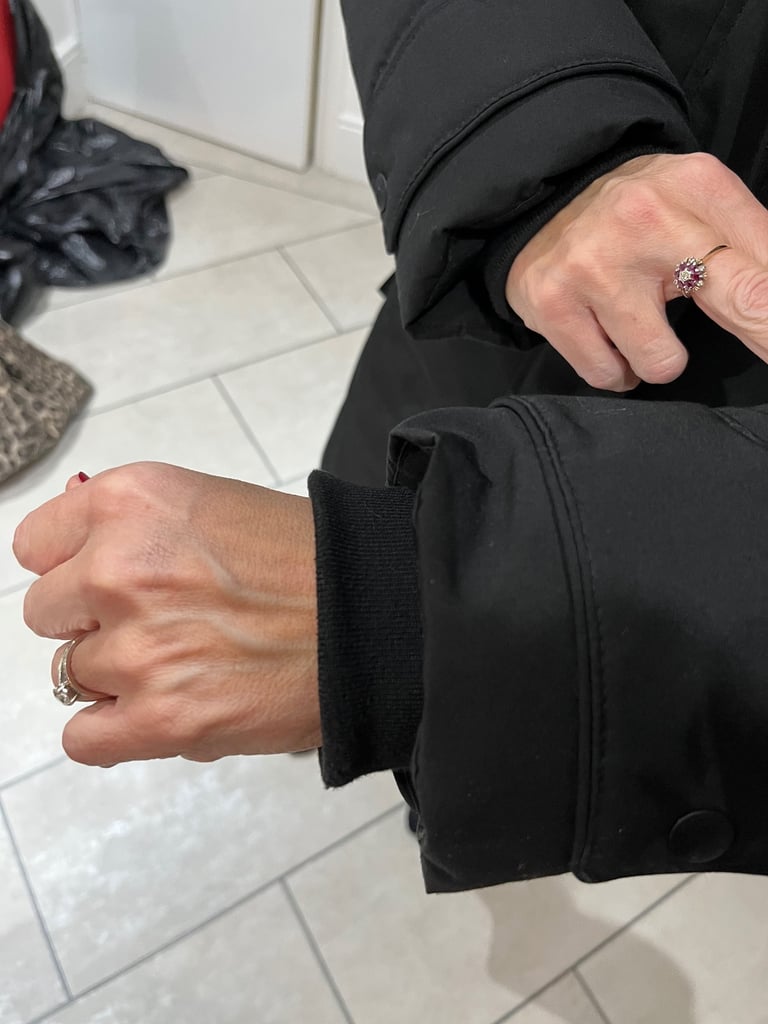 Zara black thick waterproof parka coat