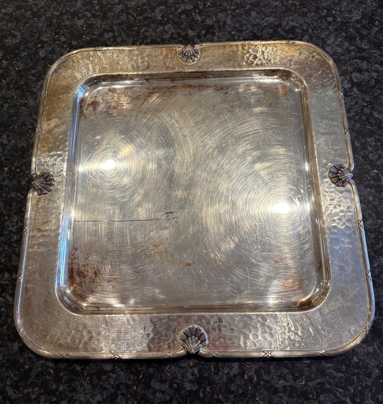 image for Vintage Alpaca Compes tray 36cm silver plated