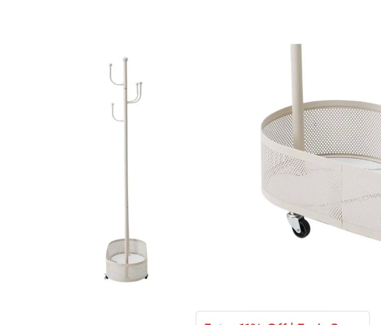 Small Clothes Rack with Wheels 