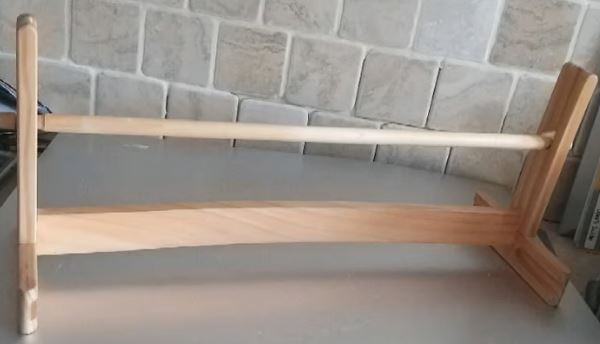 Ikea wooden kitchen towel, cling film holder