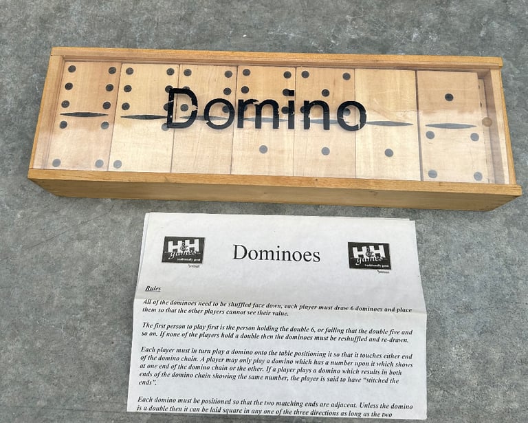 image for Extra Large Wooden Dominoes Set