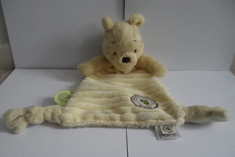 Hundred Acre Wood WINNIE-THE-POOH COMFORT BLANKET Baby Soft Toy Disney Plush Cuddly 