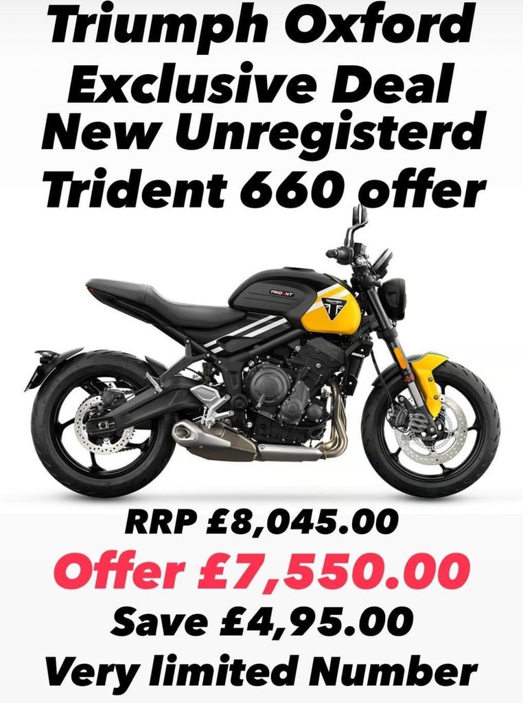 image for New Unregistered Triumph Oxford Deal SAVE £495
