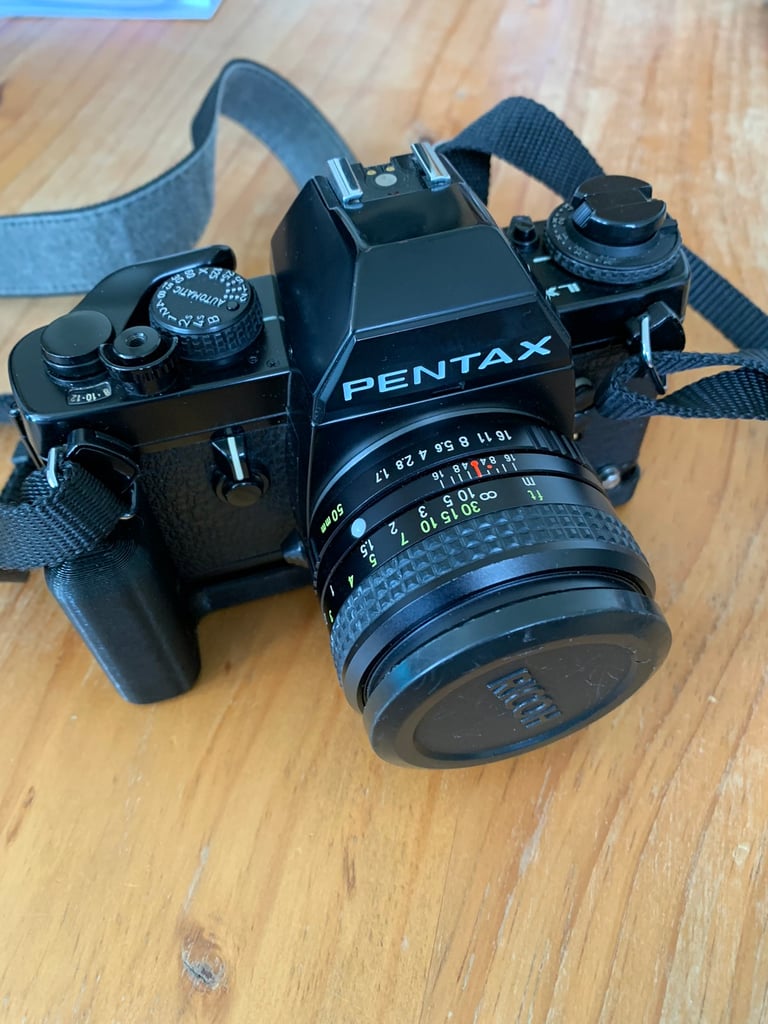 Pentax LX (FA-1 viewfinder, Ricoh 50mm 1.7 lens and butter grip)