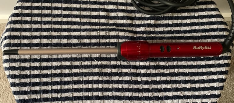 image for BaByliss Curling Wand F57p Ceramic Barrel Red Colour Hair Curler UK Plug