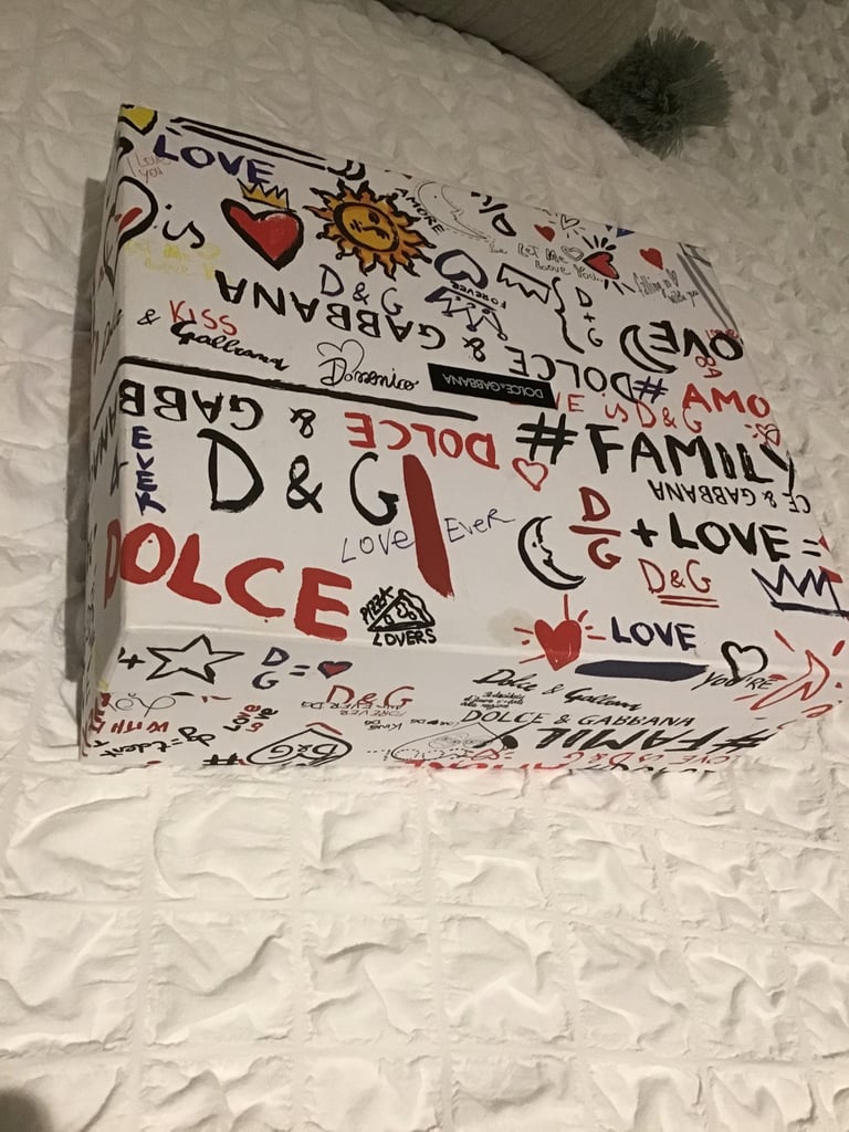 Dolce & Cabanna Woman's White & Purple Training Shoes - Size 4